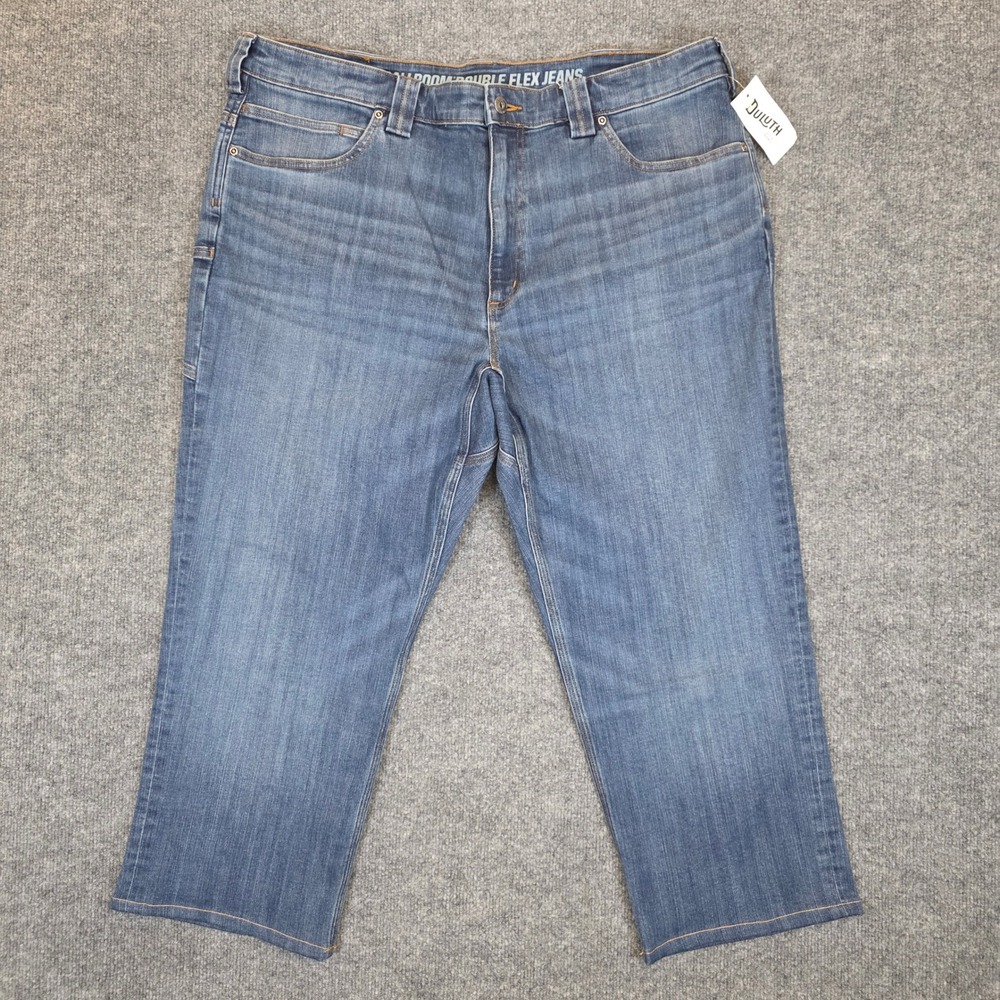 Duluth Trading Co Jean 40x24 Blue Ballroom Double Flex Standard Fit ALTERED LEGS